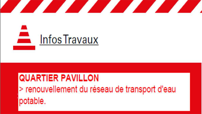 Travaux eau quartier pavillon Vignette