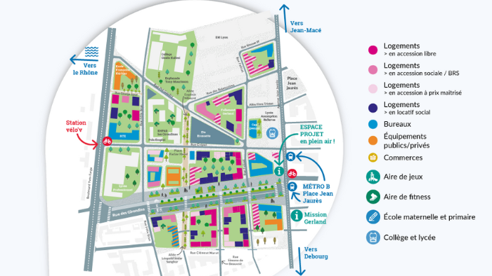 Plan du quartier des Girondins